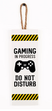 Load image into Gallery viewer, Gaming in Progress Wood Door Hanger