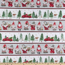 Load image into Gallery viewer, P&B Textiles - Gnomes Home Tree Farm - Stripe - 1/2 YARD CUT