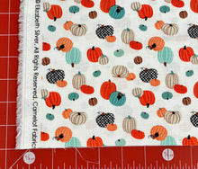 Load image into Gallery viewer, Camelot Fabrics - I Love PSL - White Stylish Gourds - 1/2 YARD CUT