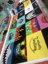 Load image into Gallery viewer, Timeless Treasures - I’m Actually Smiling Mask Panel 36" x 44" - Dreaming of the Sea Fabrics