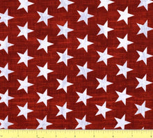 Load image into Gallery viewer, Henry Glass & Co - Live Free - Stars - Red - 1/2 YARD CUT