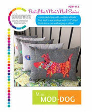Load image into Gallery viewer, Mini Mod Dog Pillow / Wall Hanging Pattern - Dreaming of the Sea Fabrics