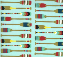 Load image into Gallery viewer, Moda Fabrics - Lakeside Story - Oars - 1/2 YARD CUT - Dreaming of the Sea Fabrics
