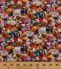 Load image into Gallery viewer, Elizabeth's Studio - Landscape Medley - Packed Seashells - 1/2 YARD CUT
