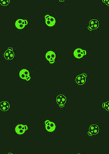 Load image into Gallery viewer, Lewis & Irene - Small Things Glow - Sugar Skulls on Grey - 1/2 YARD CUT