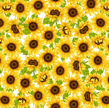Load image into Gallery viewer, End of Bolt - Sunny Sunflowers White - 26"