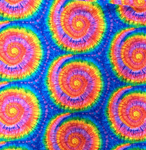Load image into Gallery viewer, tie dye rainbow bright color swirl timeless treasures blender beautiful hippy 70s fabric