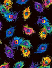 Load image into Gallery viewer, End of Bolt - Tossed Rainbow Peacock Feathers - 33"