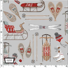 Load image into Gallery viewer, End of Bolt - Winter Solstice - Grey Winter Activities - 22"