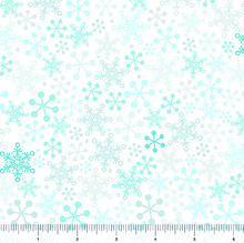 Load image into Gallery viewer, QT Fabrics Gnome for the Holidays - Snowflakes - White - 1/2 YARD CUT
