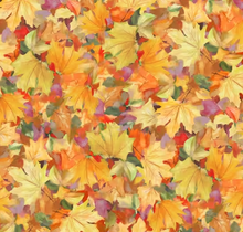 Load image into Gallery viewer, P&amp;B Textiles - Fall Friends - Packed Painted Leaves - 1/2 YARD CUT
