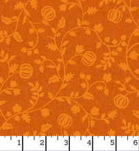 Load image into Gallery viewer, Maywood Studios - Pumpkin Grove - Orange Pumpkin Vines - 1/2 YARD CUT
