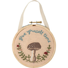 Load image into Gallery viewer, Give Yourself Time Embroidered Wall Decor
