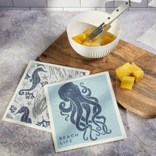 Load image into Gallery viewer, Swedish Dish Cloth Set - Sea Creatures
