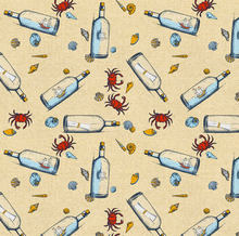 Load image into Gallery viewer, Paintbrush Studio - Sailor's Life for Me - Message in a Bottle - 1/2 YARD CUT
