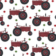 Load image into Gallery viewer, Benartex - Winter at the Farm - Tractor Joy White - 1/2 YARD CUT
