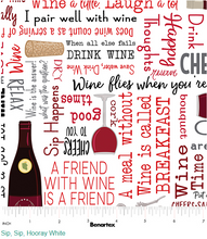 Load image into Gallery viewer, Benartex - Uncork, Unwind - Sip, Sip Hooray - 1/2 YARD CUT
