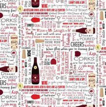 Load image into Gallery viewer, Benartex - Uncork, Unwind - Sip, Sip Hooray - 1/2 YARD CUT
