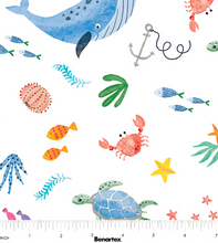 Load image into Gallery viewer, Benartex - Swim with Me - Ocean Life - 1/2 YARD CUT
