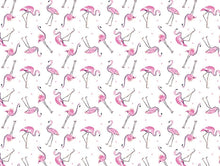 Load image into Gallery viewer, Benartex - Tropical Splash - Flamingo Friends - White - 1/2 YARD CUT
