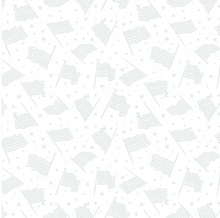 Load image into Gallery viewer, Benartex - Star Spangled Whites - American Flags - 1/2 YARD CUT
