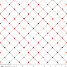 Load image into Gallery viewer, Riley Blake - Take Heart - Heart Cross White - 1/2 YARD CUT
