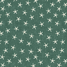 Load image into Gallery viewer, Benartex - Burlap Coastal - Starfish - Lagoon - 1/2 YARD CUT
