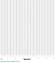 Load image into Gallery viewer, Benartex - Simply Blessed - Shirting Stripe - White and Gray - 1/2 YARD CUT
