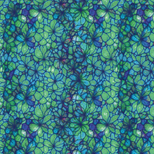 Load image into Gallery viewer, Camelot - Sonny in the Sunflowers - Stained Glass Petals - Turquoise - 1/2 YARD CUT

