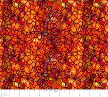 Load image into Gallery viewer, Camelot - Sonny in the Sunflowers - Stained Glass Petals - Orange - 1/2 YARD CUT
