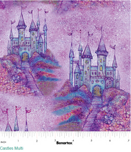 Load image into Gallery viewer, Benartex - Fairy Enchantment - Castles - 1/2 YARD CUT
