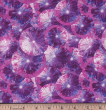 Load image into Gallery viewer, Camelot - Kaleidoscope - Stained Glass Umbrellas - Purple - 1/2 YARD CUT
