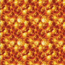 Load image into Gallery viewer, Camelot - Kaleidoscope - Stained Glass Umbrellas - Orange - 1/2 YARD CUT
