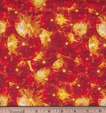 Load image into Gallery viewer, Camelot - Kaleidoscope - Stained Glass Umbrellas - Orange - 1/2 YARD CUT

