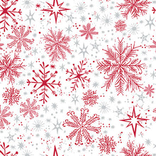 Load image into Gallery viewer, Benartex - Magical Season - Snow Frost - White/Red - 1/2 YARD CUT
