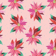 Load image into Gallery viewer, Benartex - Magical Season - Painterly Poinsettia - Light Pink - 1/2 YARD CUT

