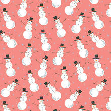 Load image into Gallery viewer, Benartex - Magical Season - Merry Snowman - Medium Peach Jam - 1/2 YARD CUT
