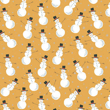 Load image into Gallery viewer, Benartex - Magical Season - Merry Snowman - Gold - 1/2 YARD CUT
