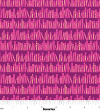 Load image into Gallery viewer, Benartex - 2025 LTD - Bookshelf - Magenta - 1/2 YARD CUT
