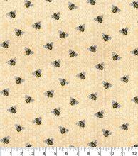 Load image into Gallery viewer, Fabric Traditions - Honeycomb Bees Metallic - 1/2 YARD CUT
