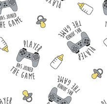 Load image into Gallery viewer, Springs Creative - Nursery Flannel - Player Has Joined the Game - FLANNEL - 1/2 YARD CUT
