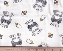 Load image into Gallery viewer, Springs Creative - Nursery Flannel - Player Has Joined the Game - FLANNEL - 1/2 YARD CUT

