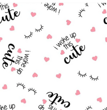 Load image into Gallery viewer, Springs Creative - Nursery Flannel - I Woke Up This Cute - FLANNEL - 1/2 YARD CUT
