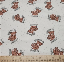 Load image into Gallery viewer, Springs Creative - Nursery Flannel - Everyday I'm Snugglin - FLANNEL - 1/2 YARD CUT
