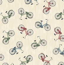 Load image into Gallery viewer, Wilmington Prints - Evergreen Escape - Bike Toss - 1/2 YARD CUT
