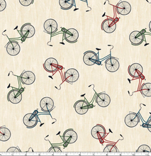 Load image into Gallery viewer, Wilmington Prints - Evergreen Escape - Bike Toss - 1/2 YARD CUT
