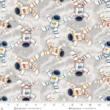 Load image into Gallery viewer, Henry Glass &amp; Co - Milky Way Glow - Astronauts  - GLOW IN THE DARK - 1/2 YARD CUT
