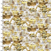 Load image into Gallery viewer, 3 Wishes - Here Comes Santa - Gifts Galore - 1/2 YARD CUT
