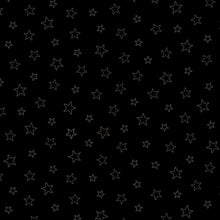 Load image into Gallery viewer, Qt Fabrics - Quilting Illusions - Black Stars - 1/2 YARD CUT
