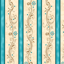 Load image into Gallery viewer, QT Fabrics - Amazing Grace - Decorative Scroll Stripe - 1/2 YARD CUT

